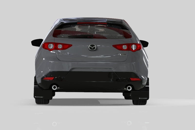 Rally Armor MF61-UR-RD/WH FITS: 2019+ Mazda3 GT Sport Hatch UR Red Mud Flap w/ White Logo