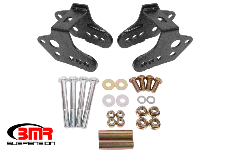 BMR Suspension CAB740H - BMR 79-04 Ford Mustang Control Arm Relocation Bracket Black Hammertone