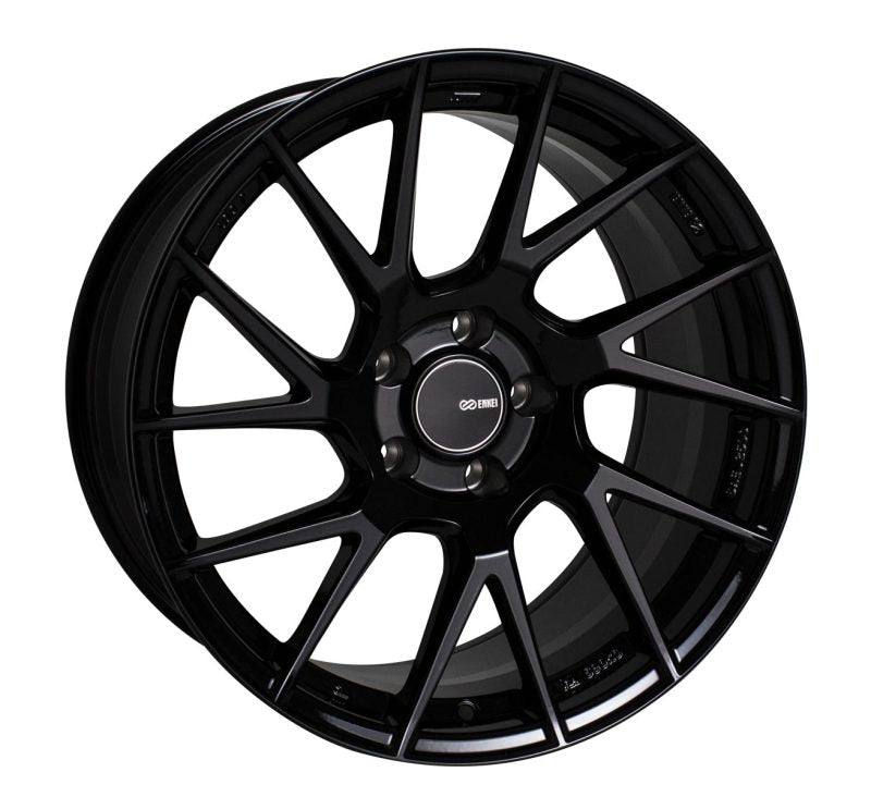 Enkei 507-895-6515BK - TM7 18x9.5 5x114.3 15mm Offset 72.6mm Bore Gloss Black Wheel