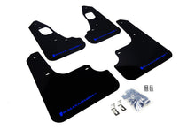 Load image into Gallery viewer, Rally Armor MF10-UR-BLK/BL FITS: 2008+ Mitsubishi EVO X UR Black Mud Flap w/ Blue Logo