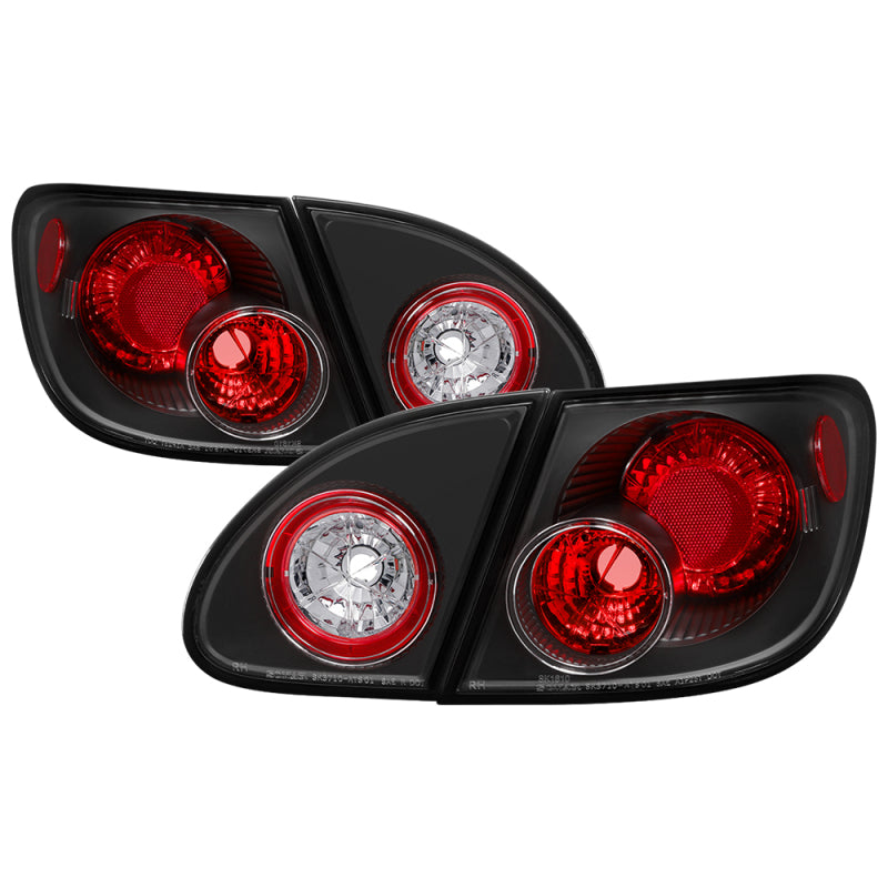 SPYDER 5007339 - Spyder Toyota Corolla 03-08 Euro Style Tail Lights Black ALT-YD-TC03-BK