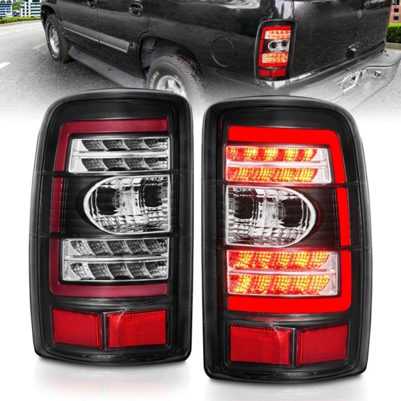 ANZO 311362 FITS 2000-2006 Chevrolet Tahoe LED Tail Lights w/ Clear Lens Black Housing