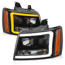 Load image into Gallery viewer, ANZO - [product_sku] - ANZO 07-14 Chevy Tahoe Projector Headlights w/ Plank Style Design Black w/ Amber - Fastmodz