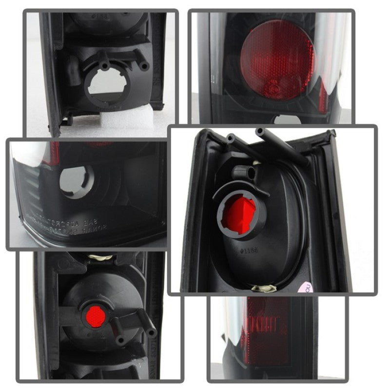 SPYDER 5078216 - Spyder Nissan Hardbody 86-97 Euro Style Tail Lights Black Smoke ALT-YD-NH86-BSM