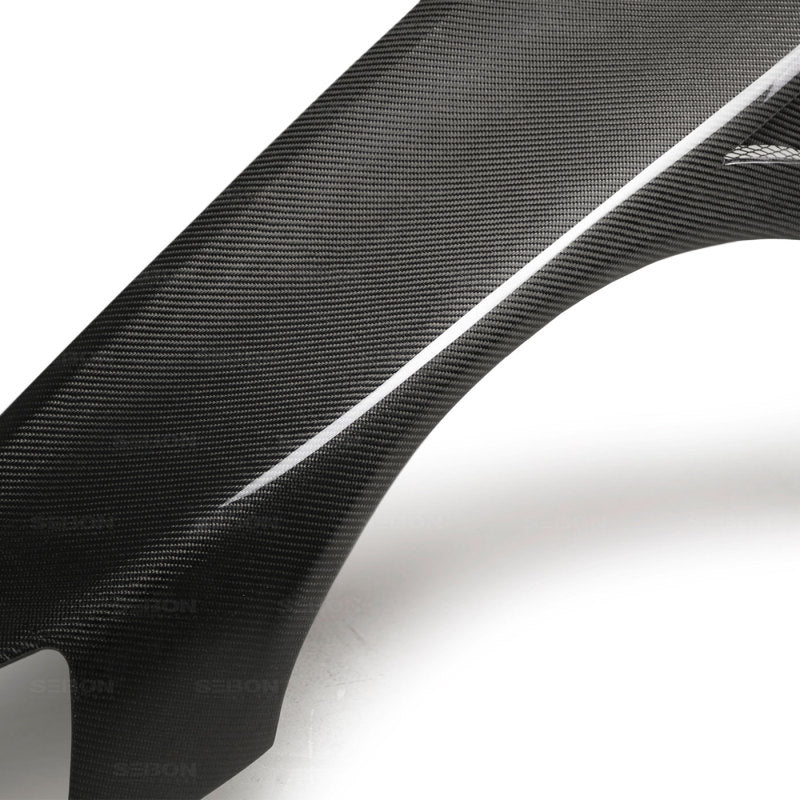 Seibon FF0305MITEVO8 FITS 03-07 Mitsubishi Evo 8 & IX 10mm Wider Carbon Fiber Fenders