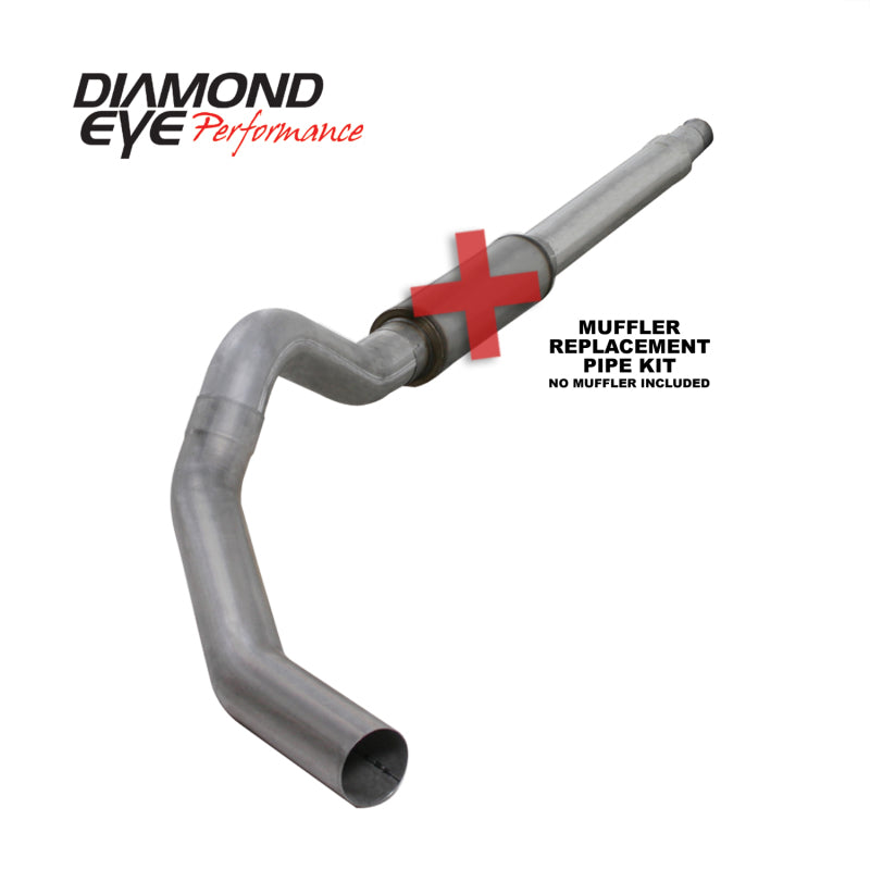 Diamond Eye Performance K5344A-RP - Diamond Eye KIT 5in CB MFLR RPLCMENT PIPE SGL AL: 03-07 FORD 6.0L F250/F350