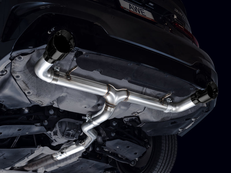 AWE Tuning 3020-33429 FITS AWE 19-23 BMW 330i / 21-23 BMW 430i Base G2X Track Edition Axle Back Exhaust - Diamond Black