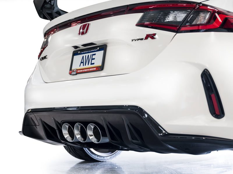 AWE Tuning 3020-52287 FITS 2023 Honda Civic Type R FL5 Track Edition Exhaust w/ Triple Chrome Silver Tips