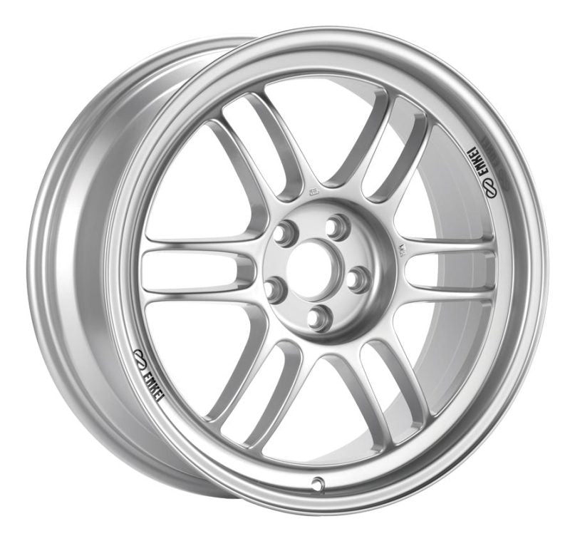 Enkei 3797704943SP - RPF1 17x7 4x100 43mm Offset 73mm Bore Silver Wheel Miata 4-Lug/Honda & Acura 4-Lug/02-06 Mini