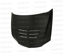 Load image into Gallery viewer, Seibon HD0305MITEVO8-TSII FITS 03-07 Mitsubishi Evo 8 &amp; 9 TSII Carbon Fiber Hood