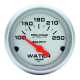 AutoMeter 4337 FITS 4337 - Autometer Ultra-Lite 52mm 100-250 Deg F Short Sweep ElectricWater Temp Gauge