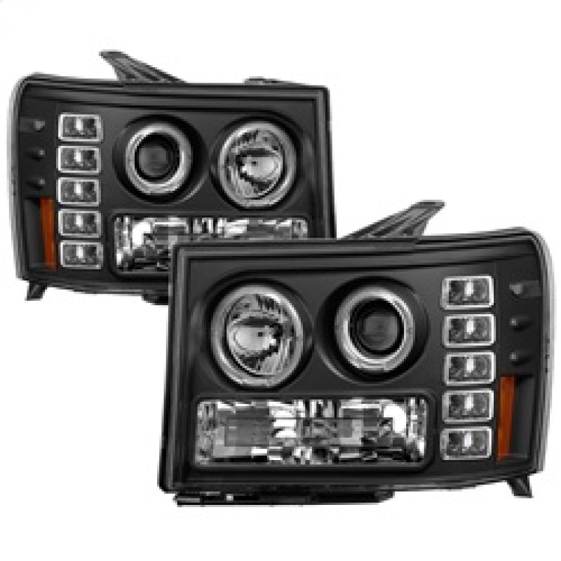 SPYDER 5010605 - Spyder GMC Sierra 1500/GMC Sierra Denali 08-13 Projector LED Halo- LED Blk PRO-YD-GS07-HL-BK