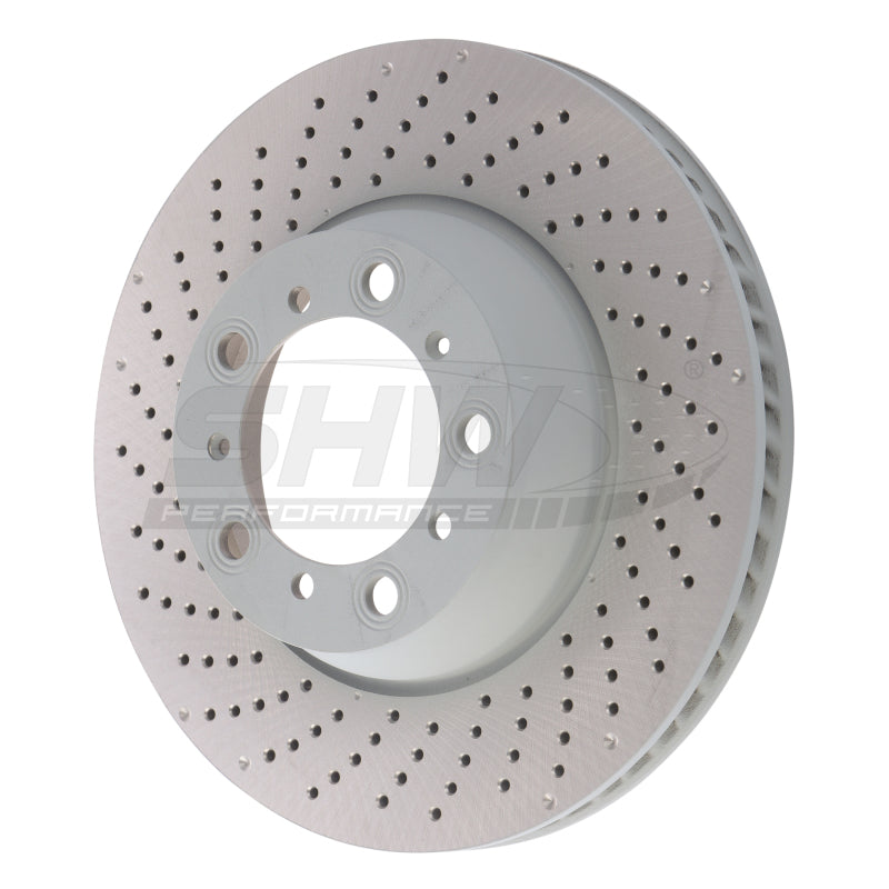 SHW Performance PRL31524 -  -SHW 17-21 Porsche 911 Carrera 3.0L w/o Ceramic Brakes Left Rear Cross-Drilled MB Brake Rotor