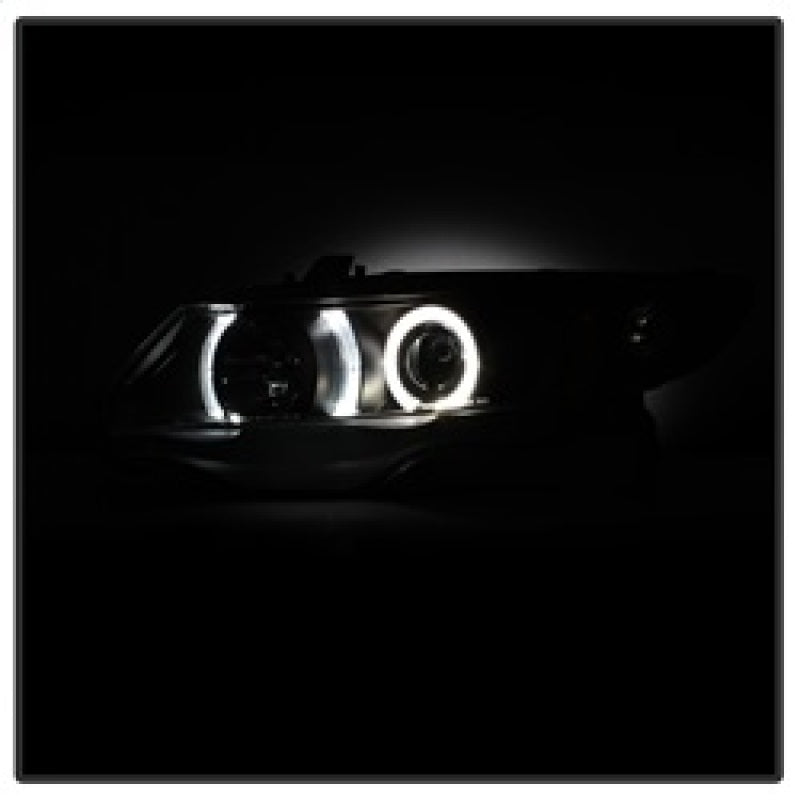 SPYDER 5010780 - Spyder Honda Civic 06-08 2Dr Projector Headlights LED Halo Black High H1 Low H1 PRO-YD-HC06-2D-HL-BK