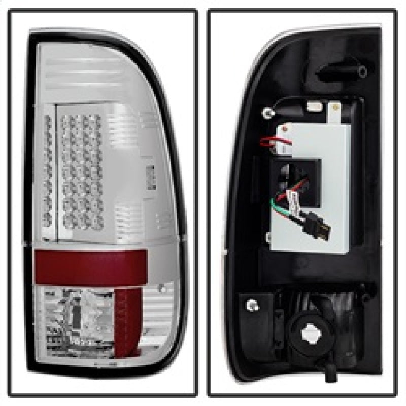 SPYDER 5003904 - Spyder Ford Super Duty 08-15 LED Tail Lights Chrome ALT-YD-FS07-LED-C