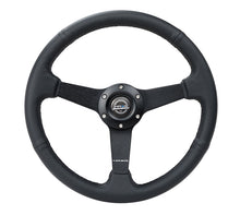 Load image into Gallery viewer, NRG RST-037MB-PR - Sport Steering Wheel (350mm / 1.5in Deep) Black Leather Black Stitch w/Matte Black Solid Spokes