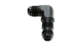 Vibrant 10612 - -10AN Bulkhead Adapter 90 Degree Elbow Fitting Anodized Black Only