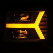 Load image into Gallery viewer, AlphaRex 880205 FITS 07-13 Chevy 1500HD PRO-Series Proj Headlight Plank Style Matte Blk w/Activ Light/Seq Signal