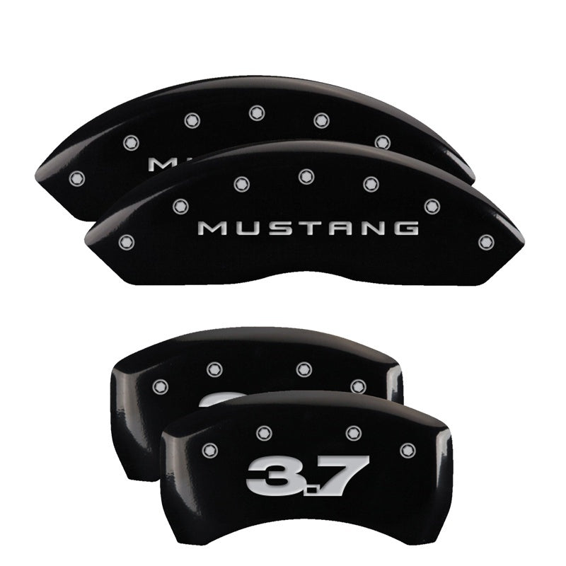 MGP 10200S2MGYL FITS 4 Caliper Covers Engraved Front 2015/Mustang Engraved Rear 2015/GT Yellow finish black ch