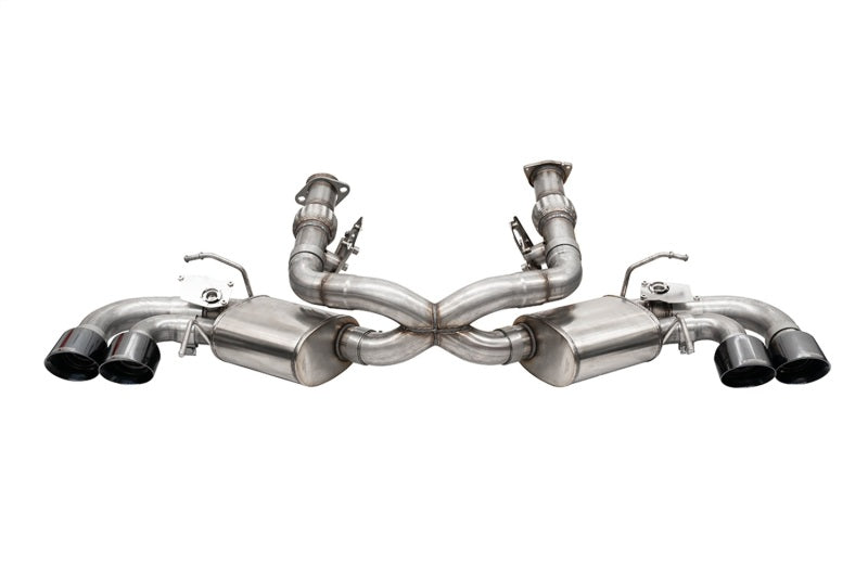 CORSA Performance 21103BLK FITS Corsa 2020 Corvette C8 3in Valved Cat-Back 4.5in Blk Quad Tips Fits Factory Perf Exhaust Deletes AFM