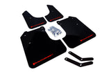 Rally Armor MF6-UR-BLK/GRY FITS: 08-10 WRX (hatch & sedan) / 08-11 Subaru 2.5i UR Black Mud Flap w/ Grey Logo