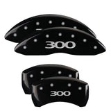 MGP 32020S300BK - 4 Caliper Covers Engraved Front & Rear 300 Black finish silver ch