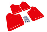 Rally Armor MF1-UR-RD/WH FITS: 02-07 Subaru WRX/STI/RS/2.5i (wagons req mod) UR Red Mud Flap w/ White Logo