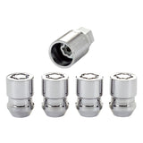 McGard 24154 FITS Wheel Lock Nut Set - 4pk. (Cone Seat) M12X1.25 / 19mm & 21mm Dual Hex / 1.28in. L - Chrome