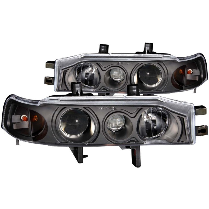 ANZO - [product_sku] - ANZO 1990-1993 Honda Accord Projector Headlights w/ Halo Black 1pc - Fastmodz