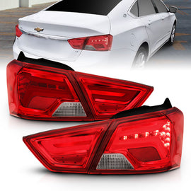 ANZO - [product_sku] - ANZO 14-18 Chevrolet Impala LED Taillights Red/Clear - Fastmodz