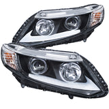 ANZO 121478 FITS: 2012-2015 Honda Civic Projector Headlights w/ U-Bar Chrome