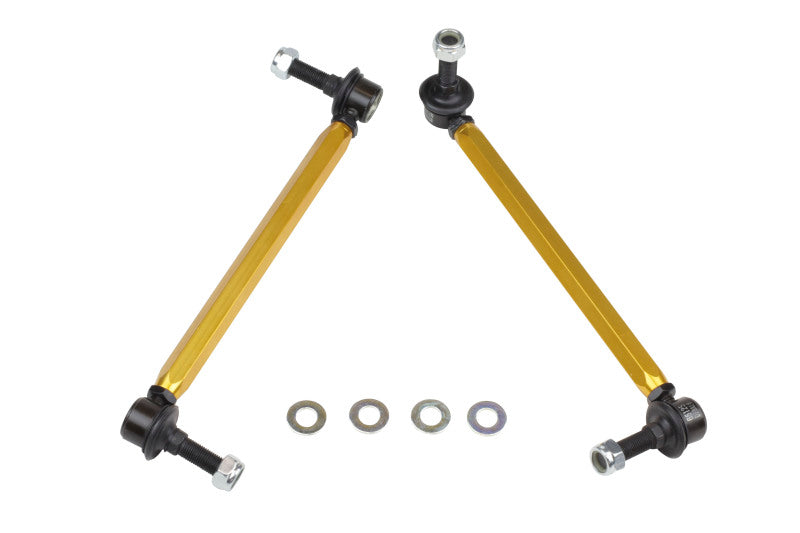 Whiteline KLC169 - 05+ Mustang Coupe 8cyl (Inc Shelby GT/ GT500) Front Swaybar Link Kit H/Duty Adj Steel Ball