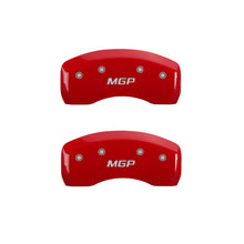 Load image into Gallery viewer, MGP 22132SMGPRD FITS 22132SRD4 Caliper Covers Engraved Front &amp; Rear Red finish silver ch