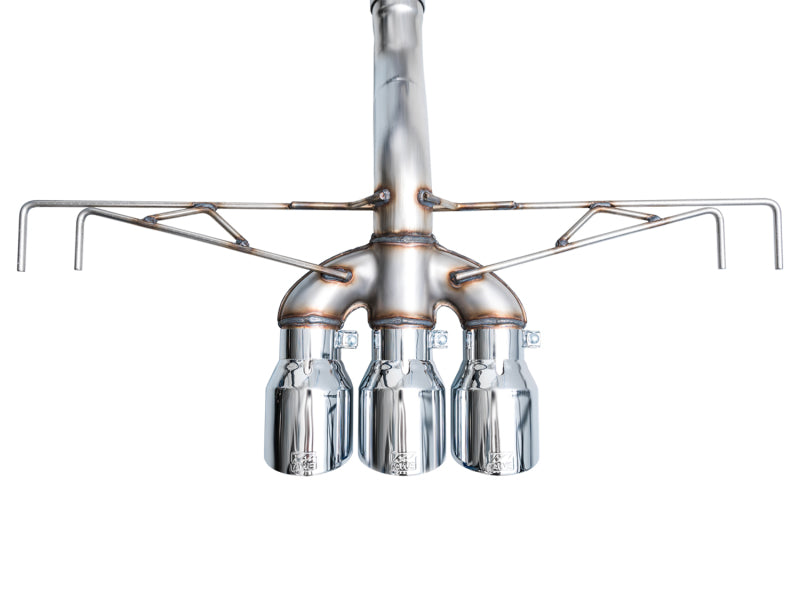 AWE Tuning 3020-52287 FITS 2023 Honda Civic Type R FL5 Track Edition Exhaust w/ Triple Chrome Silver Tips