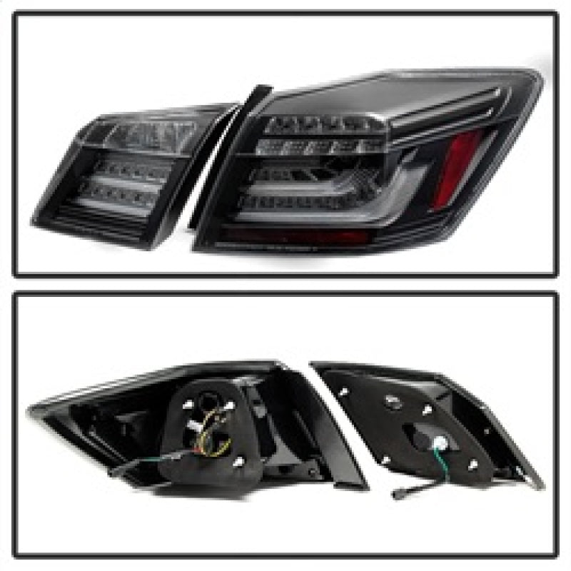 SPYDER 5082053 - Spyder Honda Accord 2013-2015 4DR LED Tail LightsBlack ALT-YD-HA13LED-LED-BK