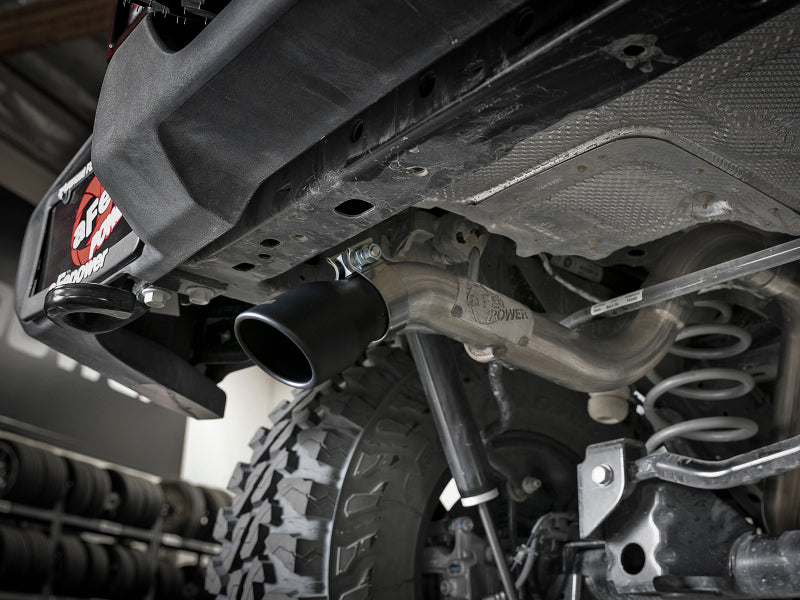 aFe 49-48075-B FITS MACH Force-Xp Axle-Back Hi-Tuck Exhaust System w/Black Tip 18-19 Jeep Wrangler (JL) V6 3.6L