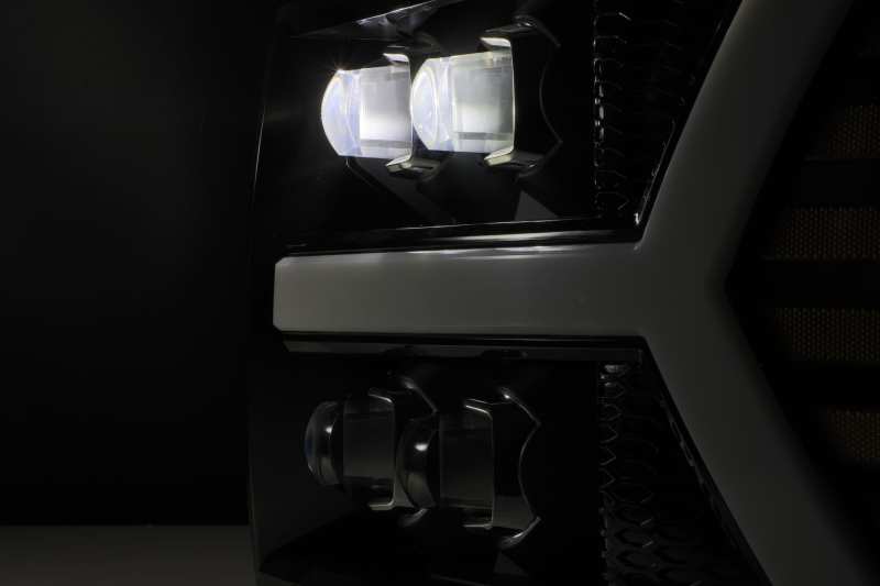 AlphaRex 880209 FITS 880209 FITS 07-13 Chevy 1500HD NOVA LED Proj Headlights Plank Style Matte Blk w/Activ Light/Seq Signal
