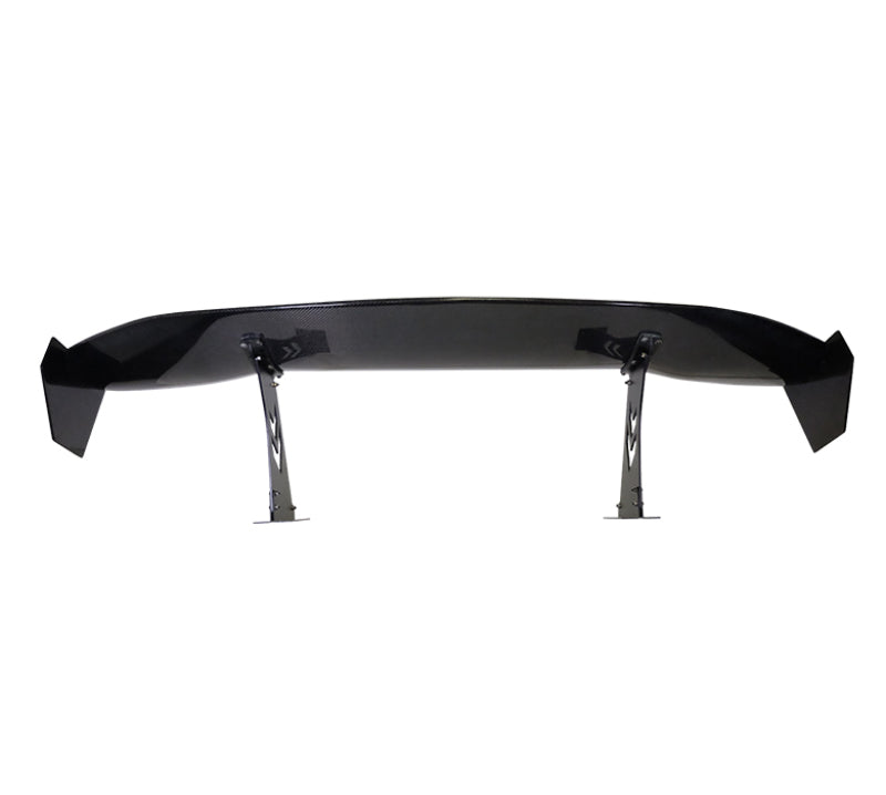 NRG CARB-A691NRG - CARB-A691 Carbon Fiber Spoiler Universal (69in.) w/ Logo / Stand Cut Out / Large Side Plate CARB-A691