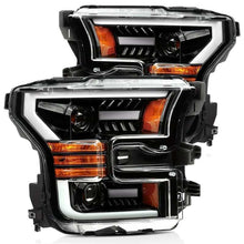 Load image into Gallery viewer, AlphaRex 880168 FITS 15-17 Ford F-150 LUXX LED Projector Headlights Plank Style Alpha Blk w/Activ Light/DRL