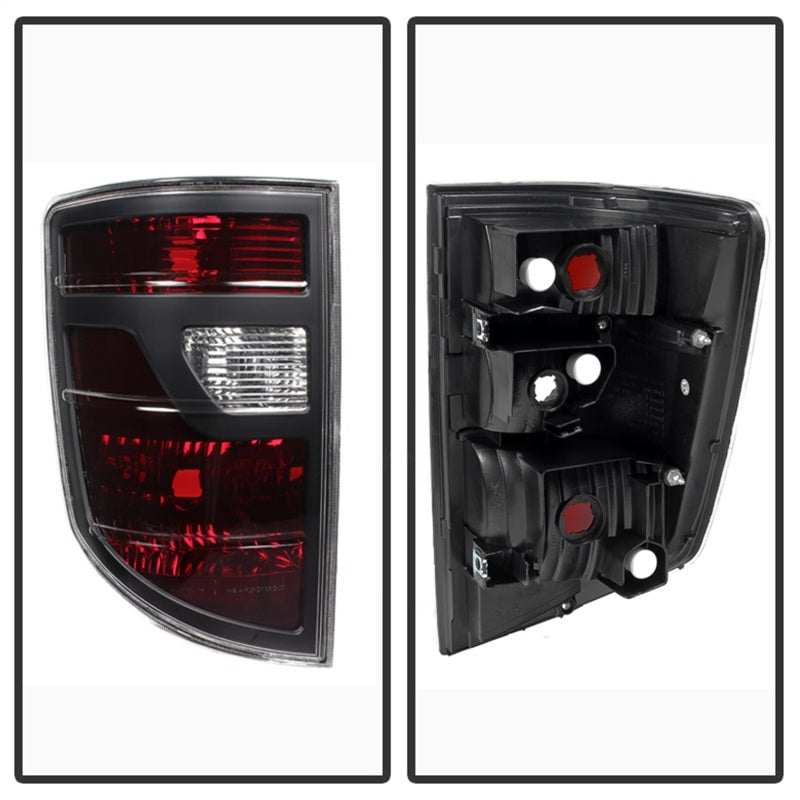 SPYDER 9033193 - Xtune Honda Ridgeline Pickup 06-08 OEM Style Tail Lights Red Smoked ALT-JH-HRID06-OE-RSM