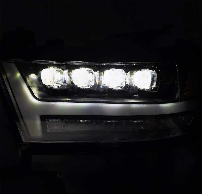 AlphaRex 880517 FITS 19-20 Ram 1500HD NOVA LED Proj Headlights Plank Style Chrome w/Activ Light/Seq Signal/DRL