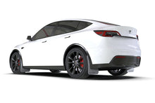 Load image into Gallery viewer, Rally Armor MF72-UR-WH/BLK FITS: 20-22 Tesla Model Y White UR Mud Flap w/ Black Logo