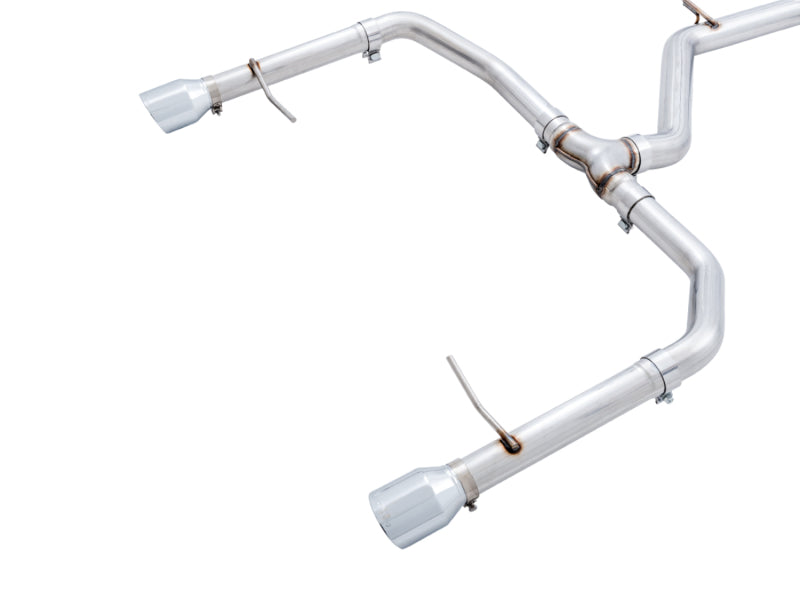 AWE Tuning 3020-22034 FITS 18-21 Volkswagen Jetta GLI Mk7 Track Edition Exhaust - Chrome Silver Tips (Fits OEM DP)