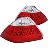 ANZO 221143 FITS: 2006-2007 Honda Accord Taillights Red/Clear