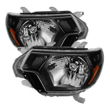 SPYDER 9031069 - Xtune Toyota Tacoma 2012-2015 OEM Style Headlights Black HD-JH-TTA12-AM-BK