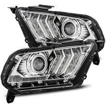 Load image into Gallery viewer, AlphaRex 880117 FITS 10-12 Ford Mustang LUXX LED Proj Headlights Plank Style Chrome w/Activ Light/Seq Signal