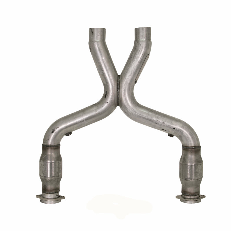 BBK 1658 FITS 11-14 Mustang 5.0 Short Mid X Pipe With Catalytic Converters 3.0 For Long Tube Headers