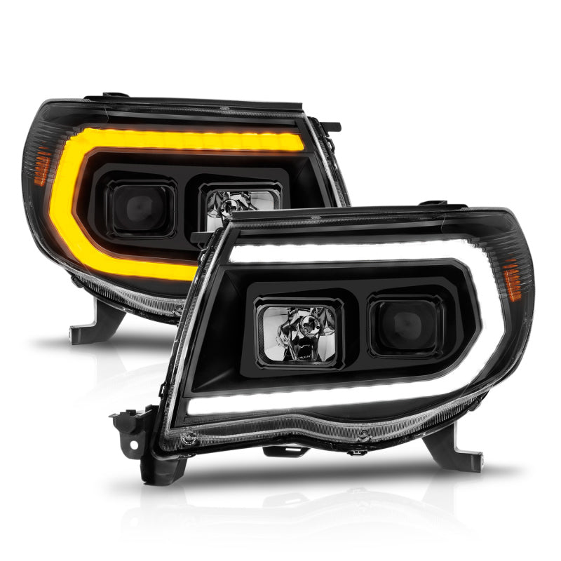 ANZO 111564 -  FITS: 05-11 Toyota Tacoma Projector Headlights w/Light Bar Switchback Black Housing