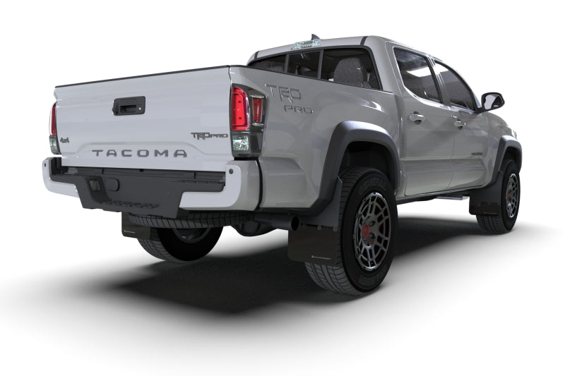 Rally Armor MF94-BLK-GRY FITS: FITS 16-22 Toyota Tacoma Black Mud Flap w/ Grey Logo