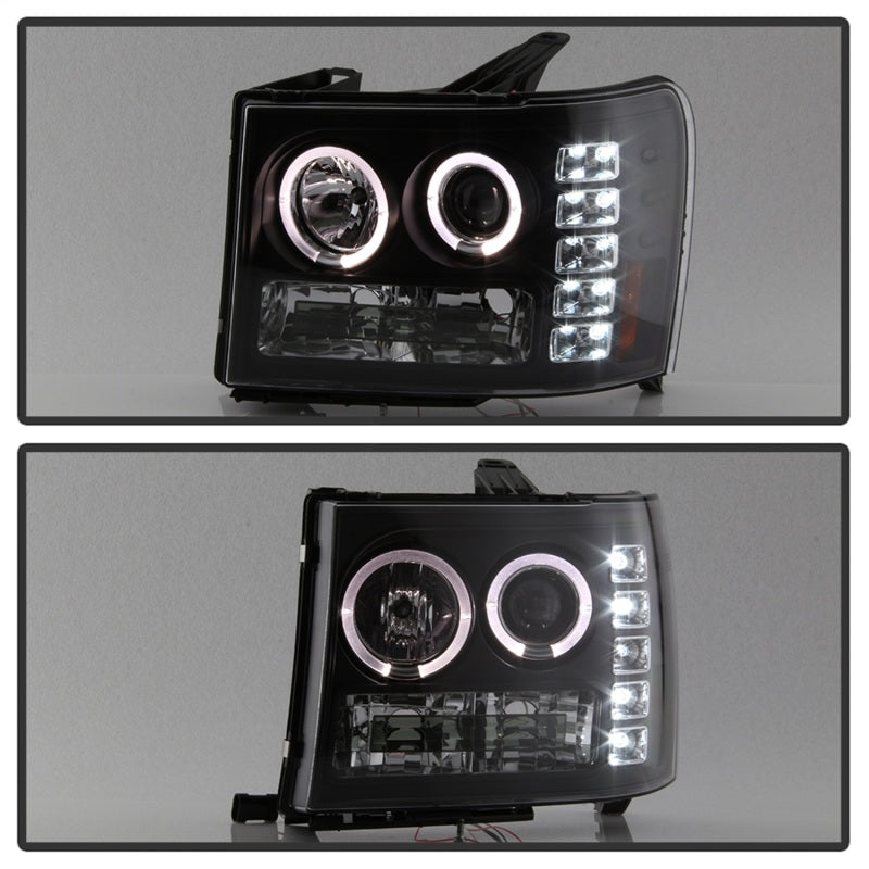 SPYDER 5010605 - Spyder GMC Sierra 1500/GMC Sierra Denali 08-13 Projector LED Halo- LED Blk PRO-YD-GS07-HL-BK